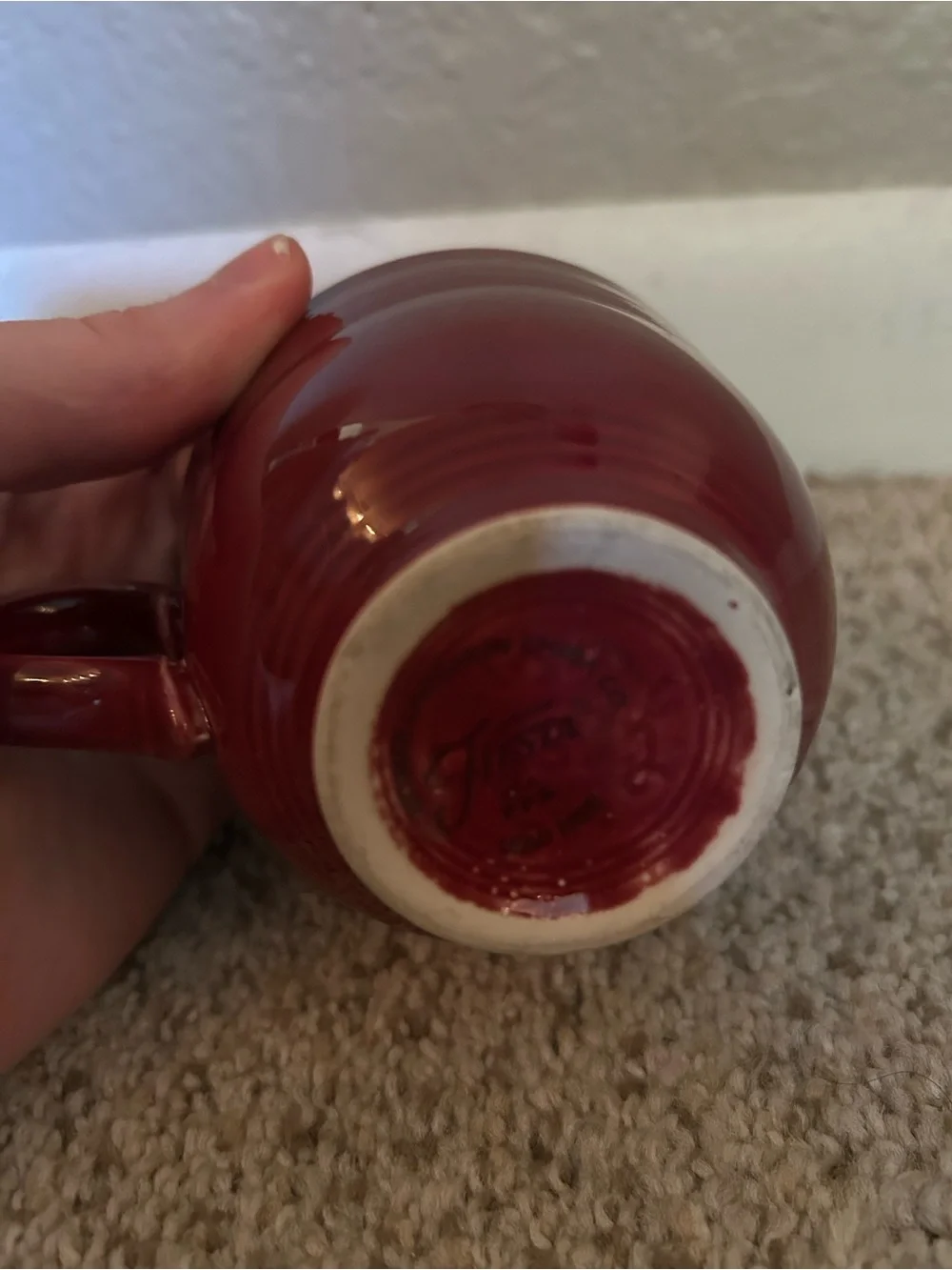 Vintage Homer Laughlin Fiesta “Cinnabar” Burgundy Teacup No Saucer
